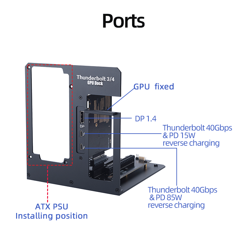 EGPU Thunderbolt 4/3 TB3/TB4 v - Gpu External Dock Egpu Thunderbolt 4 avis et prix